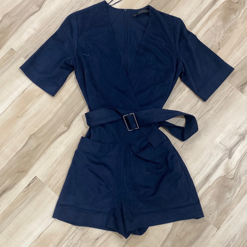 Zara navy blue romper